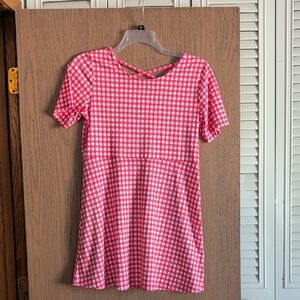 City Streets Pink Checkered Kids Dress